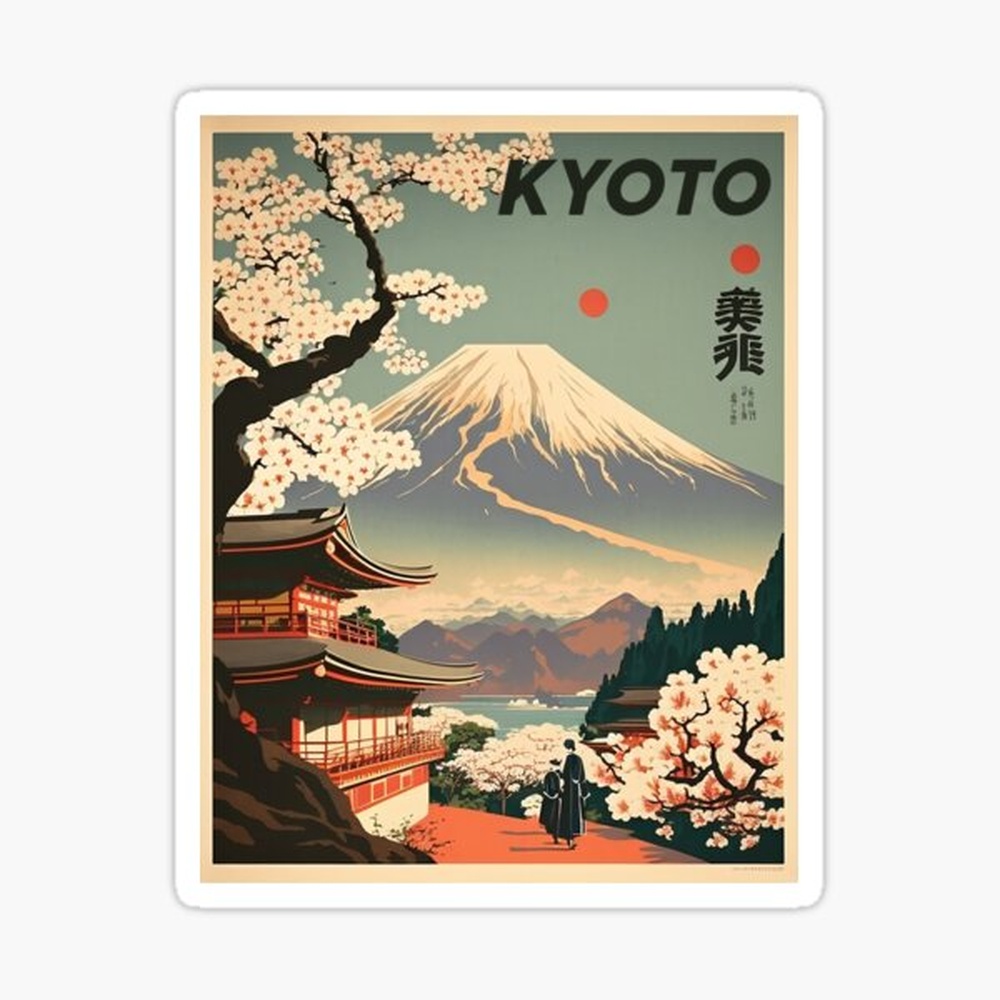 Vintage Fashion Kyoto - Kyoto Japan Vintage Travel Art Poster