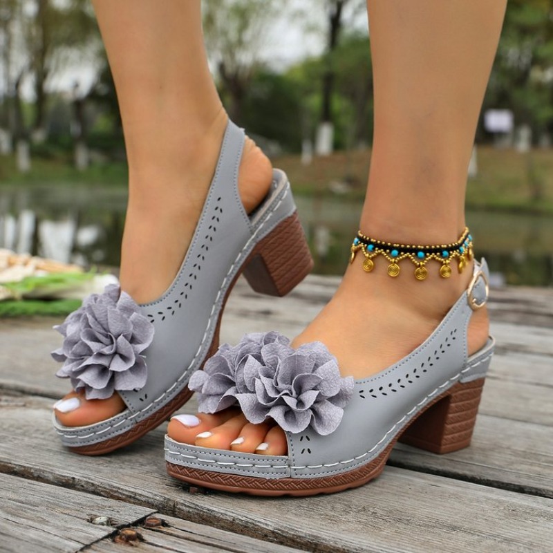 Vintage Flower Decorate Peep T - đánh giá và giá Vintage Fashion Heels