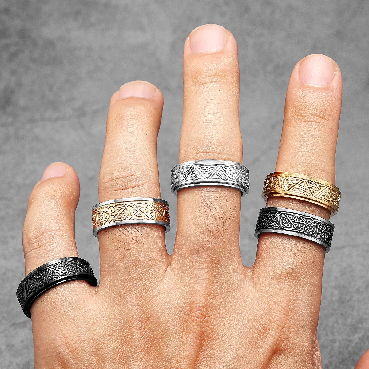 Viking Celtic Knot Men Rings S - đánh giá và giá Vintage Fashion Newtown