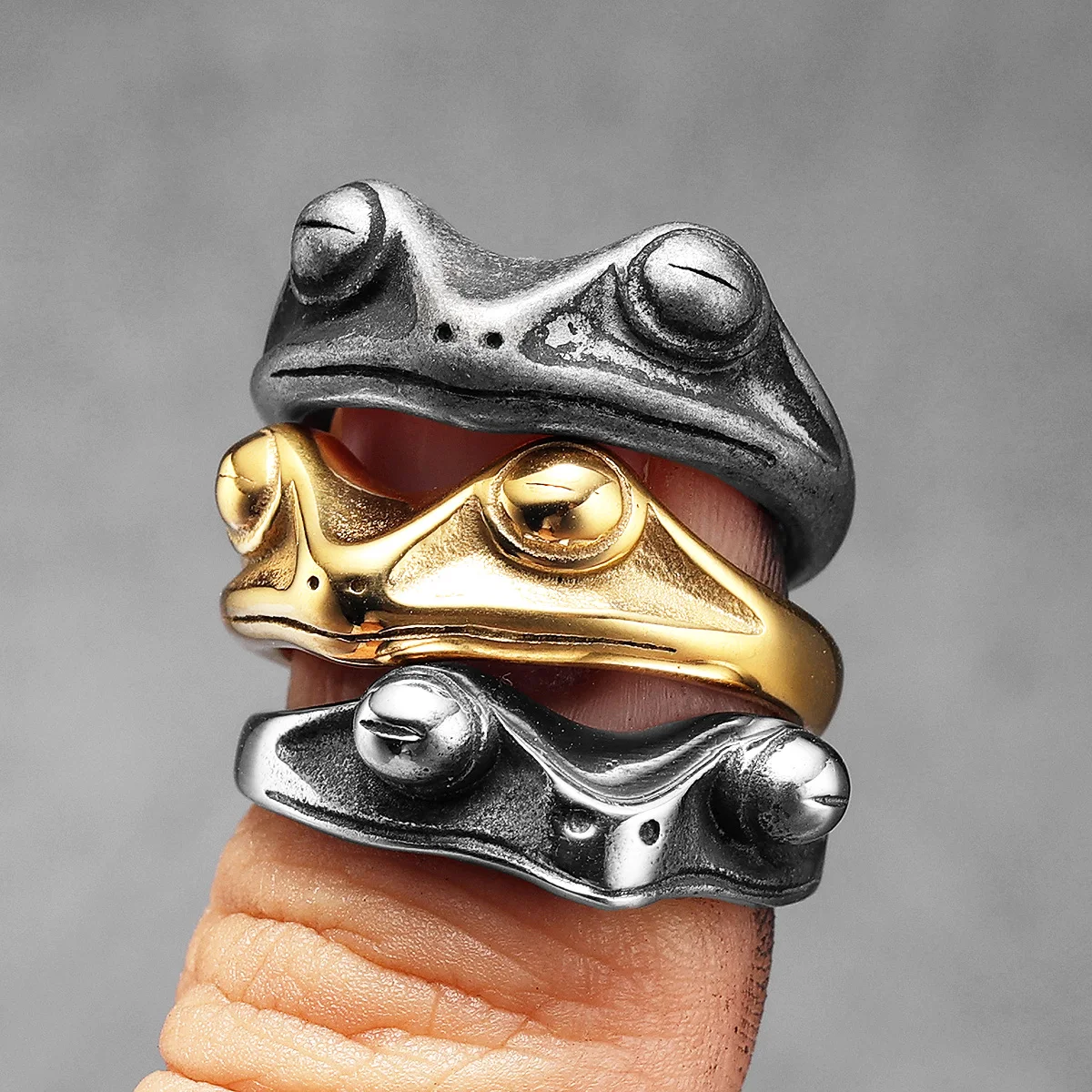 Frog Prince Men Rings Stainles - đánh giá và giá Vintage Fashion Newtown