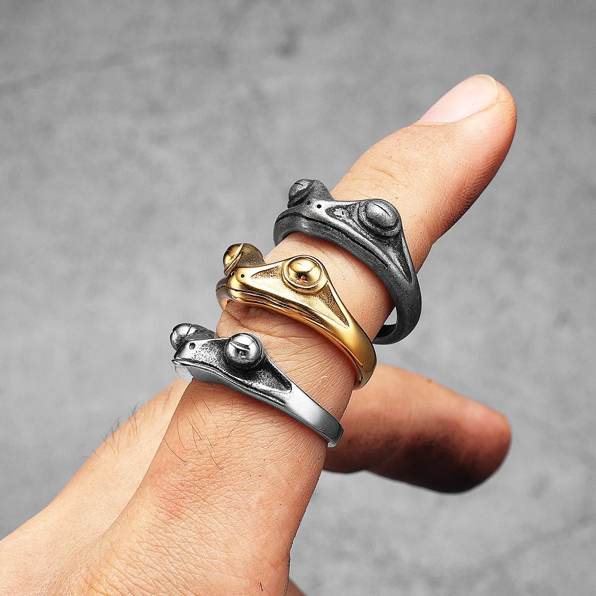 Frog Prince Men Rings Stainles - đánh giá và giá Vintage Fashion Newtown