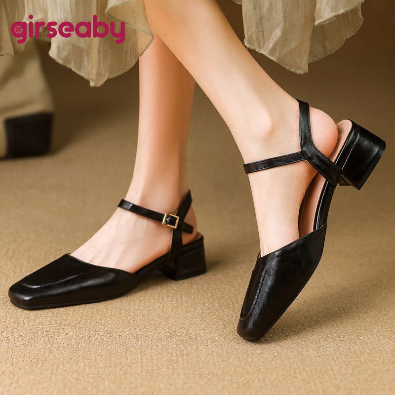 Girseaby 2025 Female Sandals S - đánh giá và giá Vintage Fashion Heels