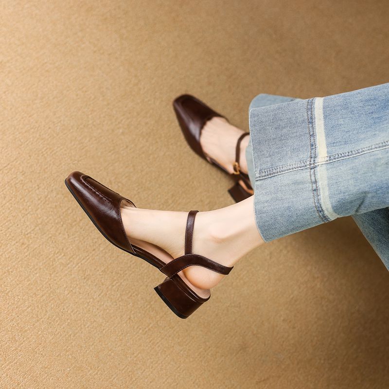 Girseaby 2025 Female Sandals S - đánh giá và giá Vintage Fashion Heels