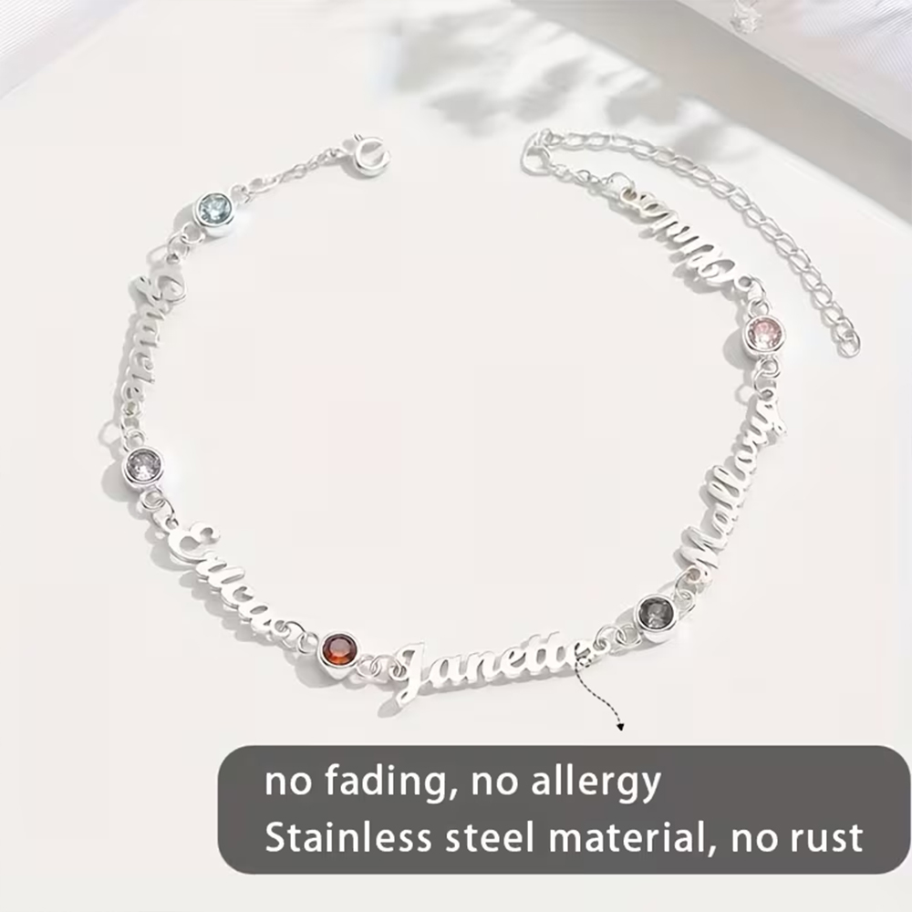 Custom Name Birthstone Bracele - đánh giá và giá Vintage Fashion Meaning