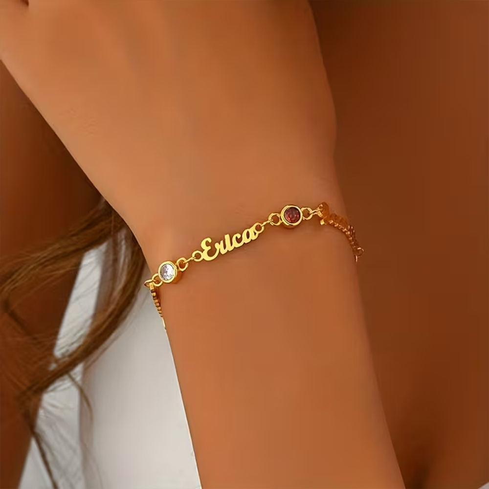 Custom Name Birthstone Bracele - đánh giá và giá Vintage Fashion Meaning