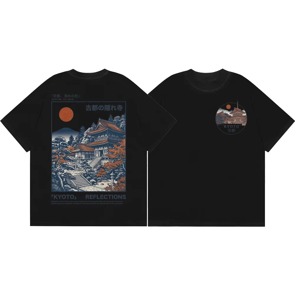 Kyoto Temple Graphic Vintage L - đánh giá và giá Vintage Fashion Kyoto