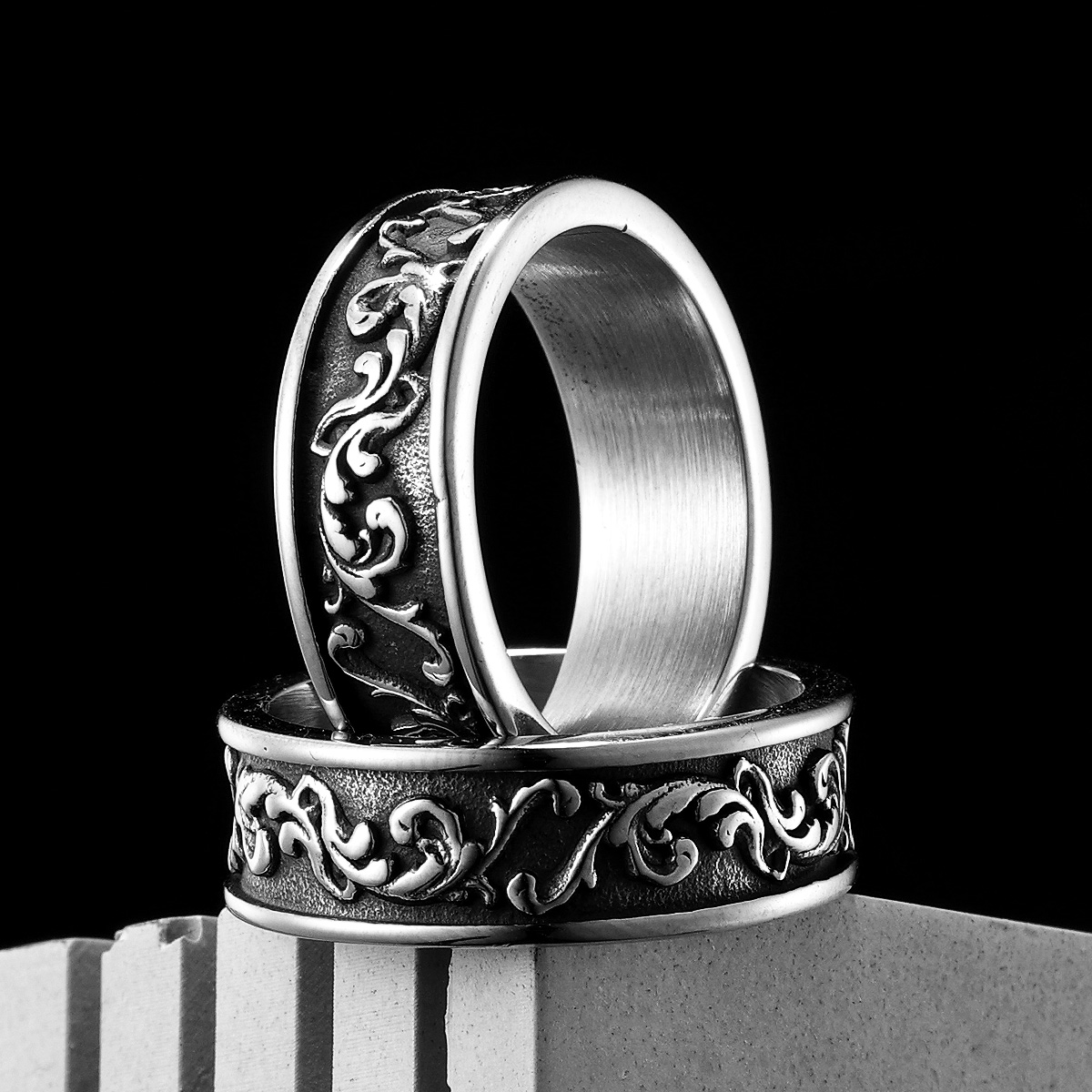 Retro Razor Blade Men Rings St - đánh giá và giá Vintage Fashion Newtown