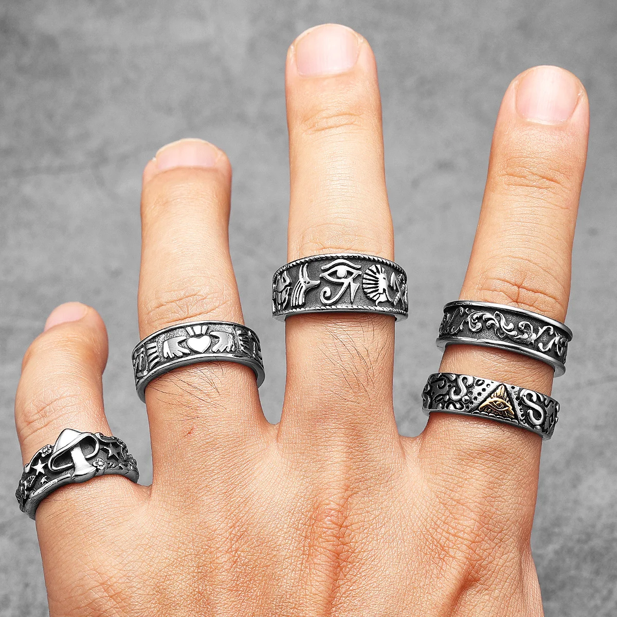 Retro Razor Blade Men Rings St - đánh giá và giá Vintage Fashion Newtown